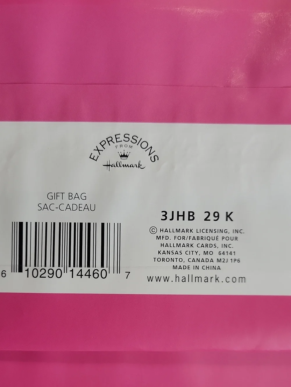 10- Hallmark Pink and Lime 'Happy Cake Day' Gift Bag